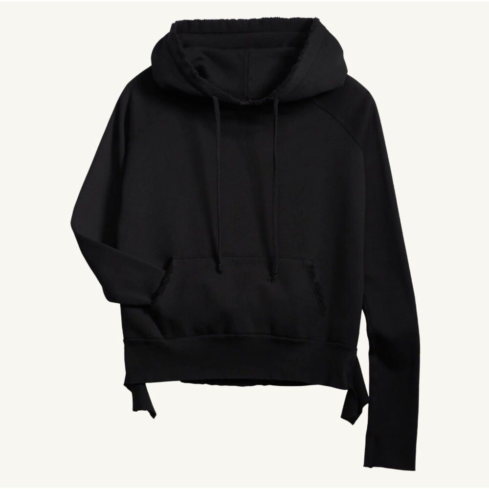 Frank & Eileen Tee Lab Raw Edge Hoodie gray hoodie medium 100% cotton!